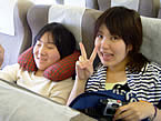 飛行機の中で